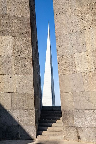Yerevan-Armenia The Memorial Column at the Tsitsernakaberd Armenian Genocide Memorial Complex